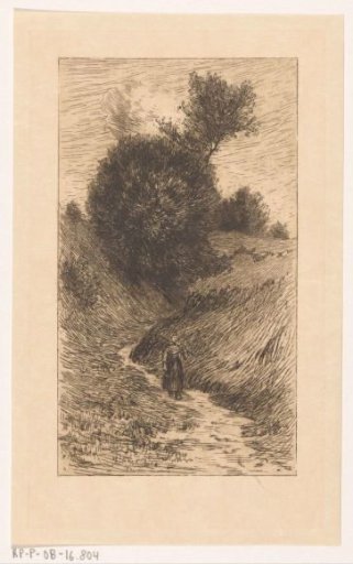 Woman on a hollow way