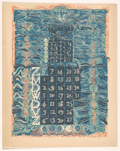 Calendar page May 1899