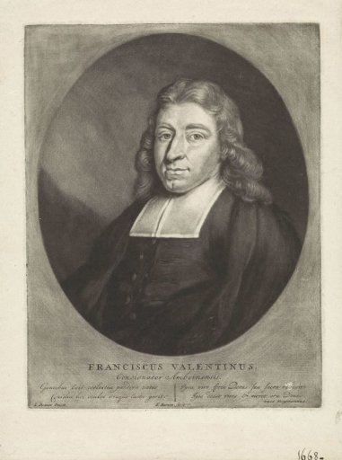 Portrait of the historian and minister François Valentijn