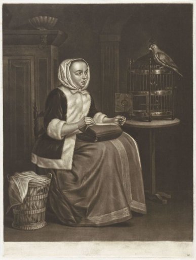 Woman and a Parrot