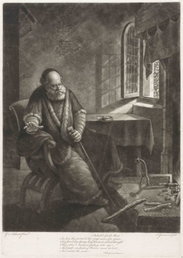 Old Man before the Fireplace