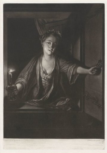 Girl with a Blower at an Open Window