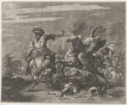Cavalry Fight at a Castle