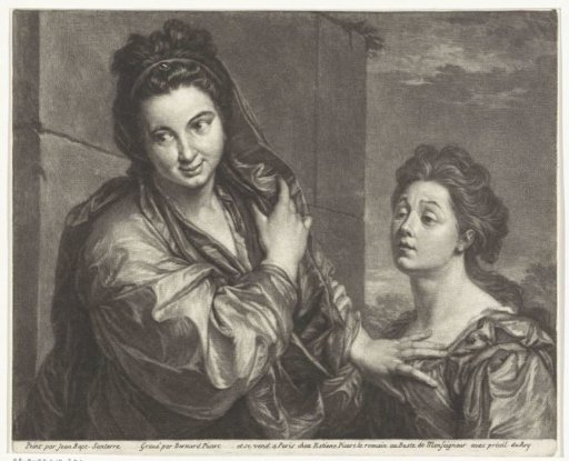 Two Women by a Wall