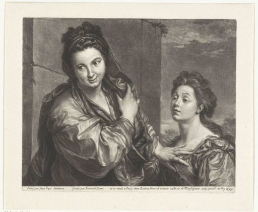 Two Women by a Wall
