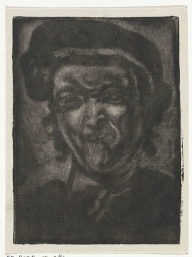 Man with a distorted face