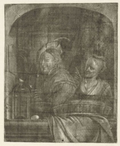 Man and woman in a window