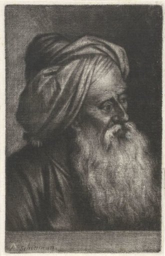Bust of a man with a turban