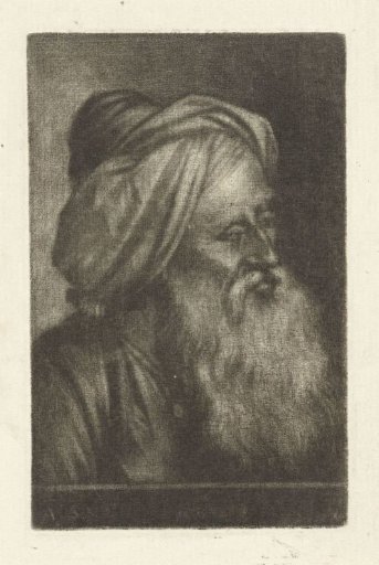 Bust of a man with a turban