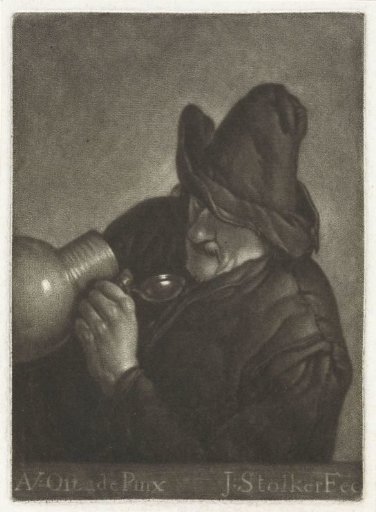 Man Looking into an Empty Jug
