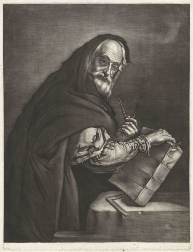 Philosopher with a Compass and a Book