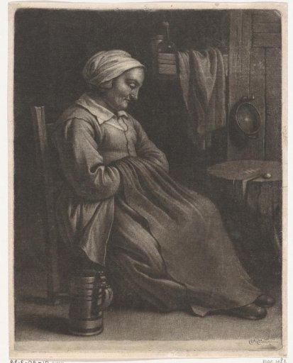An Old Sleeping Woman