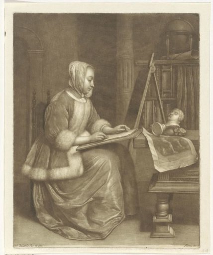 Woman drawing