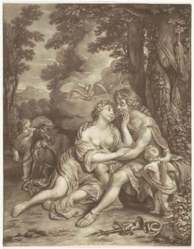 Venus Detains Adonis from the Hunt