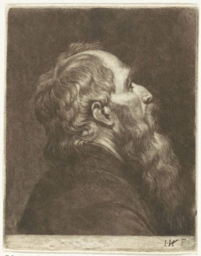 Bust of a Man with a Beard, in Profile