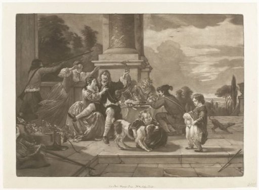 Merry Company on a Terrace