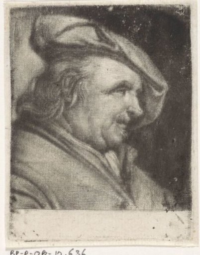 Head of a Man with a Beret, Facing Right