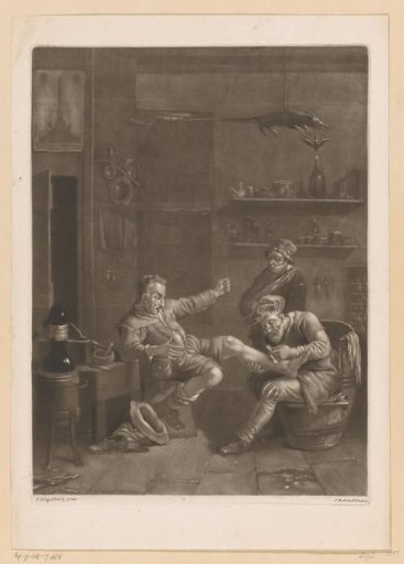 Man Treating Patient with Leg Wound