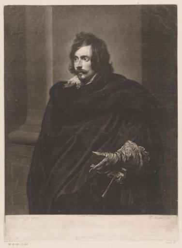 Portrait of an unknown man with a black cape