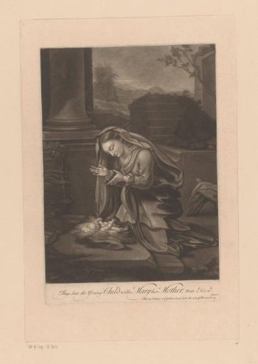 Mary adoring the Christ Child