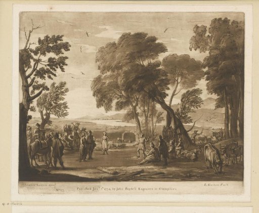 Landscape with dancing and music-making shepherds and shepherdesses