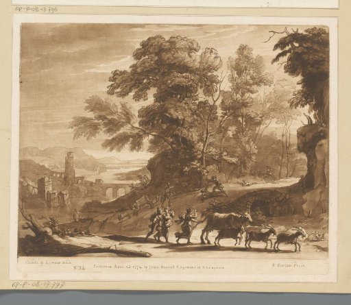 Landscape with cattle drovers and bandits with swords
