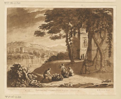 Landscape with a Triumphal Arch and Grape Harvest
