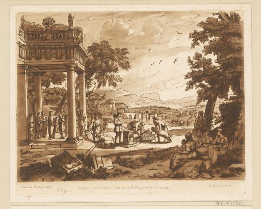 Landscape with a portico where Samuel anoints David