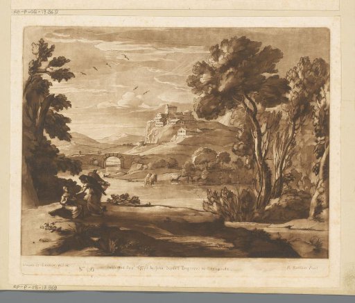 Landscape with an angel telling Hagar she must return to Abraham and Sarah