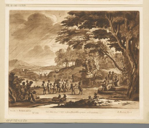 Landscape with dancing satyrs and nymphs