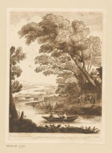 Landscape with a Rowing Boat on a River and the Flight into Egypt