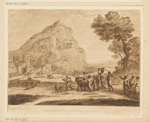 Landscape with a view of Delphi and a procession
