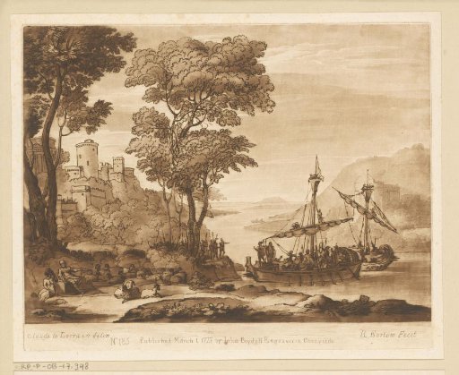 Coastal landscape with the arrival of Aeneas in Pallanteum