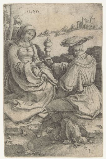 Gentleman and Lady Seated in a Landscape