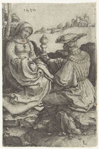 Gentleman and Lady Seated in a Landscape