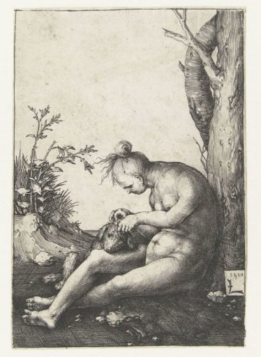 Naked Woman with a Dog