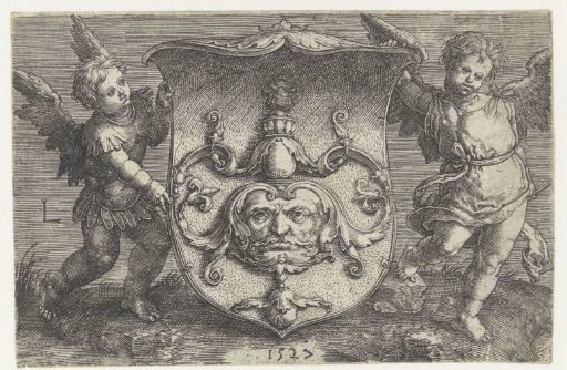 Two Putti with a Coat of Arms