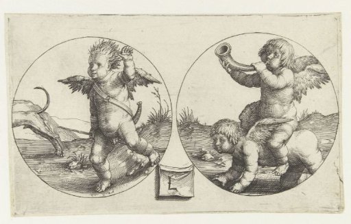 Two Medallions with Putti