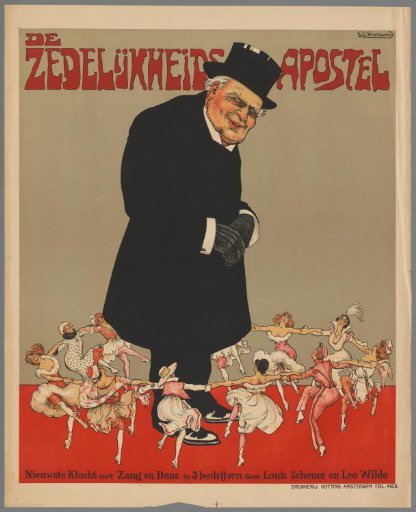The Moral Apostle. Newest Farce with Song and Dance in 3 Acts by Louis Scheuer and Leo de Wilde.
