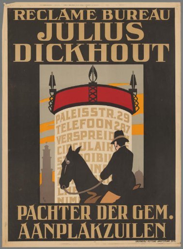 Advertising office Julius Dickhout. Lessee of the Municipal Billboards.