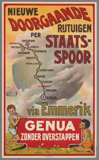 New through carriages by State Railway Genoa without transfers via Emmerik