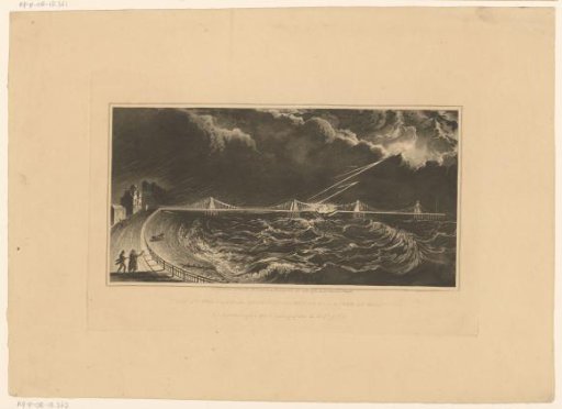 Lightning strikes the Chain Pier in Brighton, 1833