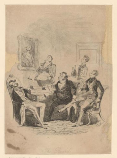 Montague Tigg sits with David Crimple and his doctor at a table while lunch is served
