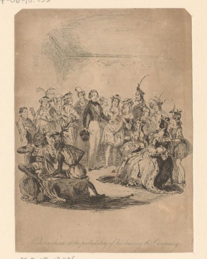 Nicholas Nickleby tells the Crummles theatre troupe that he may be leaving