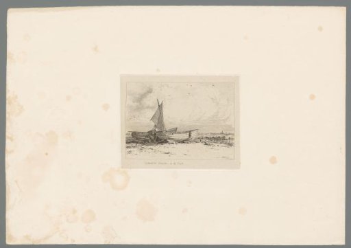 Two fishing boats on the beach near Great Yarmouth