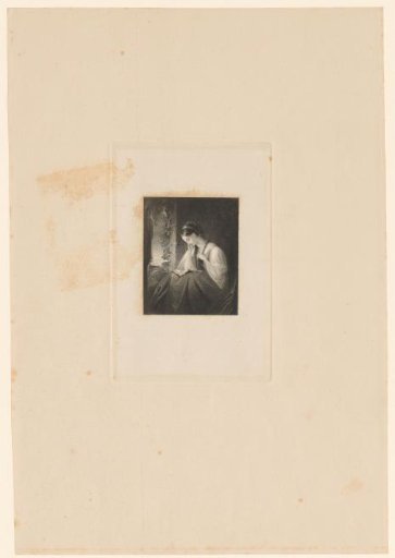 Reading woman at a window