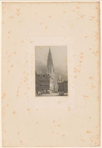 View of the tower of the Cathedral of Our Lady in Antwerp