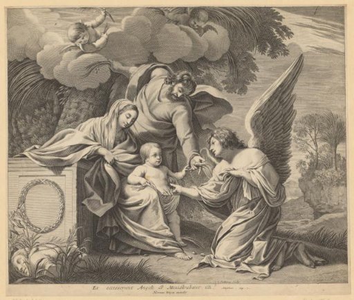 Rest on the Flight into Egypt with an angel