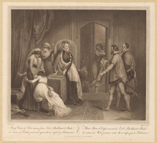 Mary, Queen of Scots receives news of her death sentence