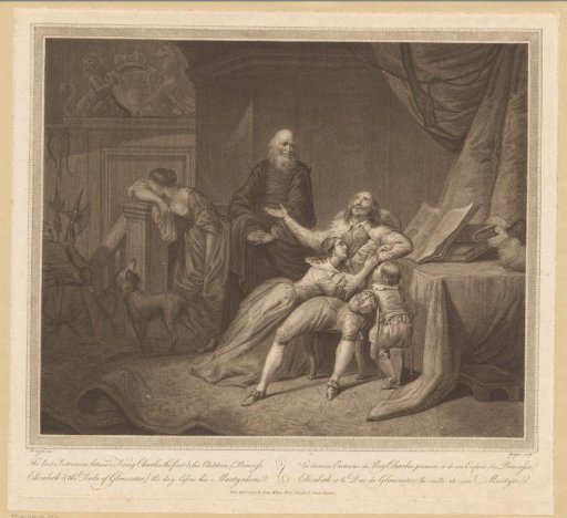 Charles I, King of England, bids farewell to his family